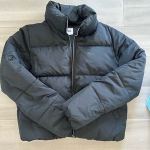 Women’s Vans Cropped Puffer Jacket - Size Small - black